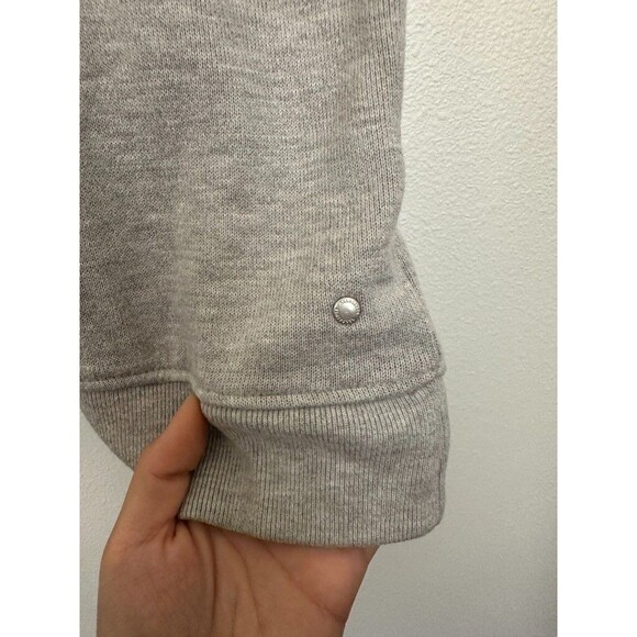 AllSaints Cordum Crewneck Sweatshirt Gray Cotton Blend Fleece Basic Men's Medium - Picture 5 of 10